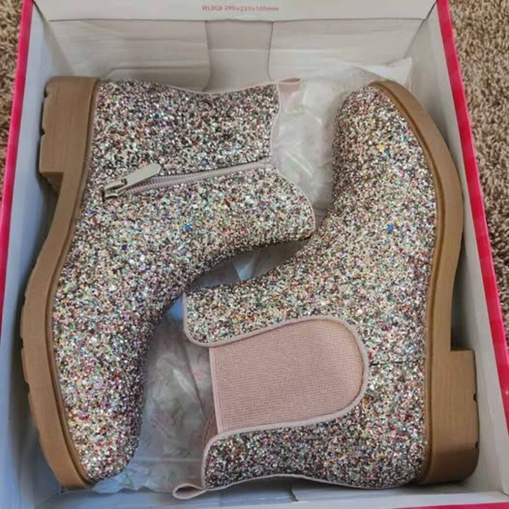 Cupcake Couture Crishel Multicolor Glitter Boots Size 3M NWT